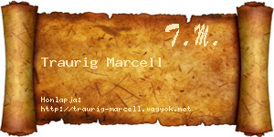 Traurig Marcell névjegykártya
